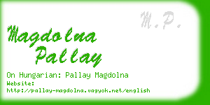 magdolna pallay business card